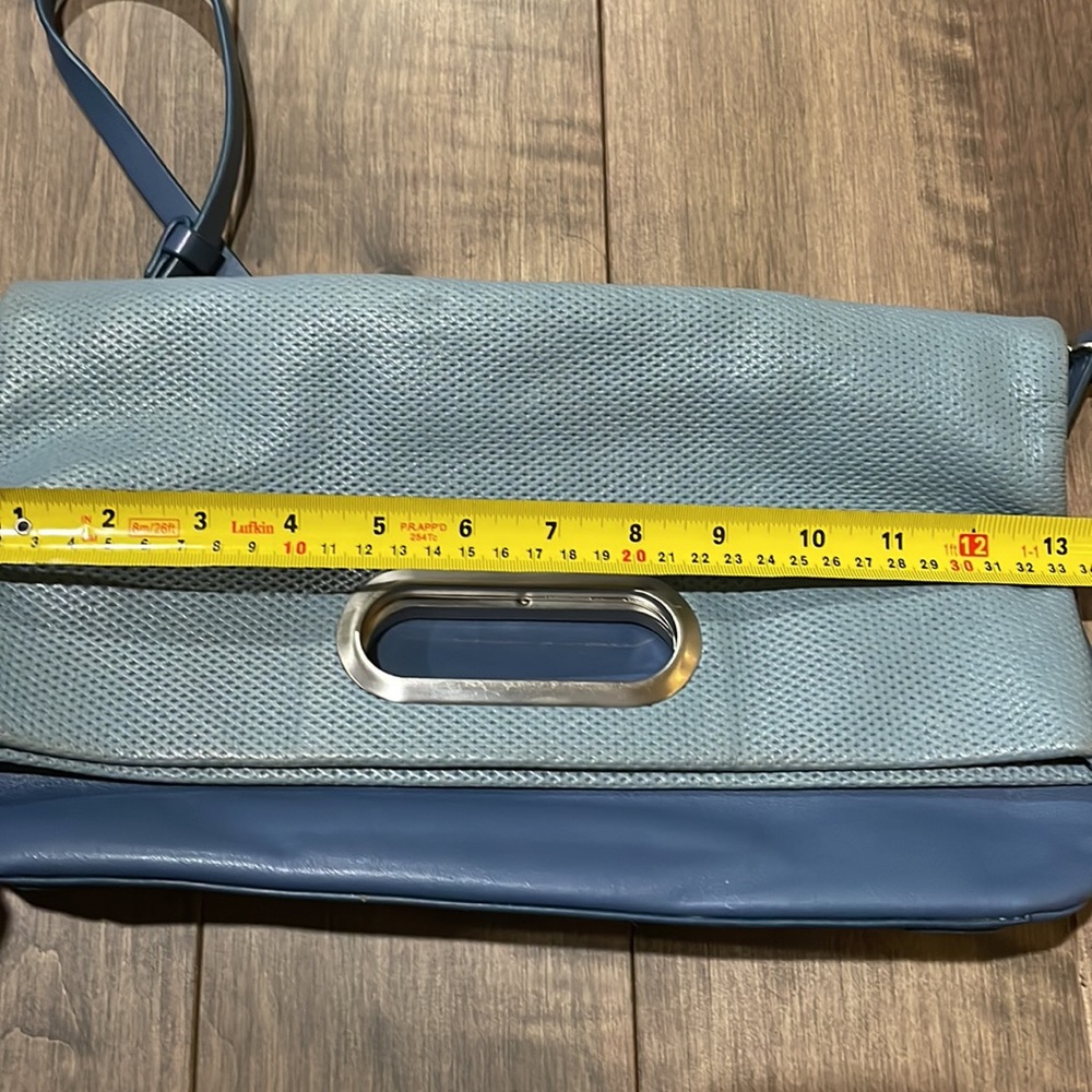 Skagen soft all leather steel blue purse. - Picture 12 of 13